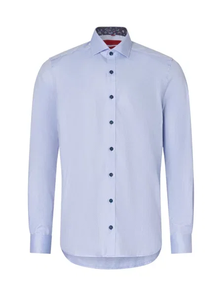 Finshley & Harding koszula biznesowa Mężczyźni Slim Fit jednolity 38 niebieski