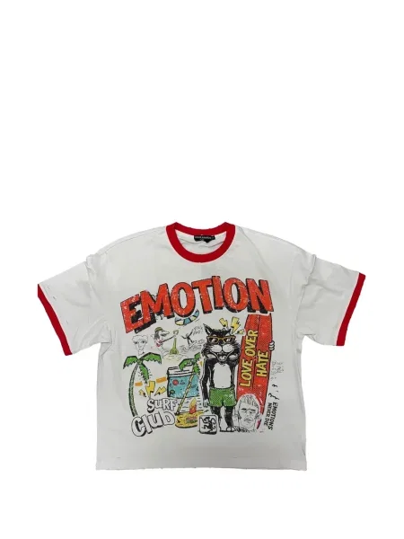 Tricou Mixed Emotion cu imagine alb