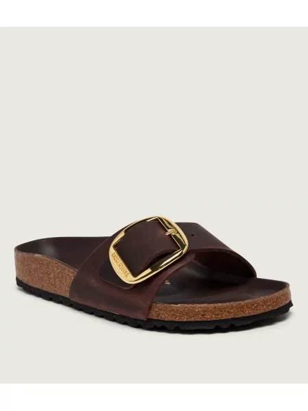 Papuci Birkenstock cu cataramă maro