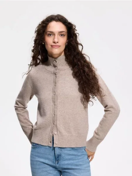 Reserved Cardigan cu amestec de lână bej