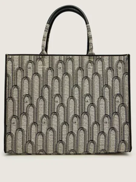 Furla Shopper táska FURLA OPPORTUNITY bőr hozzáadásával bézs