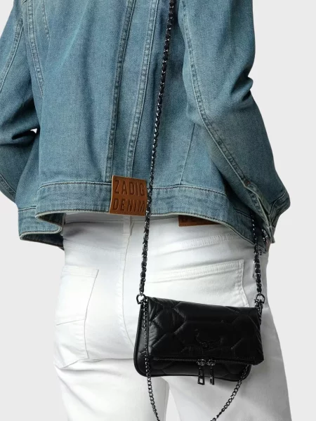 Кожаный клатч Zadig&voltaire черный