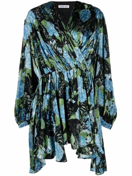 Rochie Balenciaga cu model floral cu imagine plic