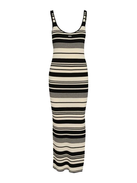 Gestuz Rochie tricotat GZStela ecru / negru alb