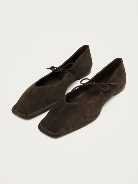 Замшевые балетки Alohas коричневые