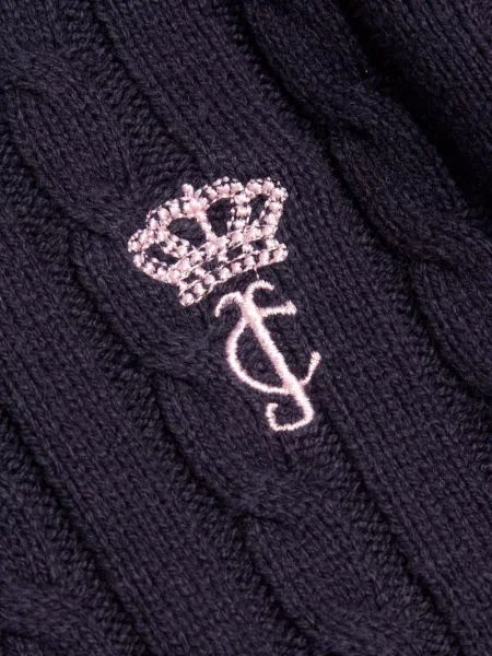 Hanorac cu glugă Juicy Couture tricotate albastru
