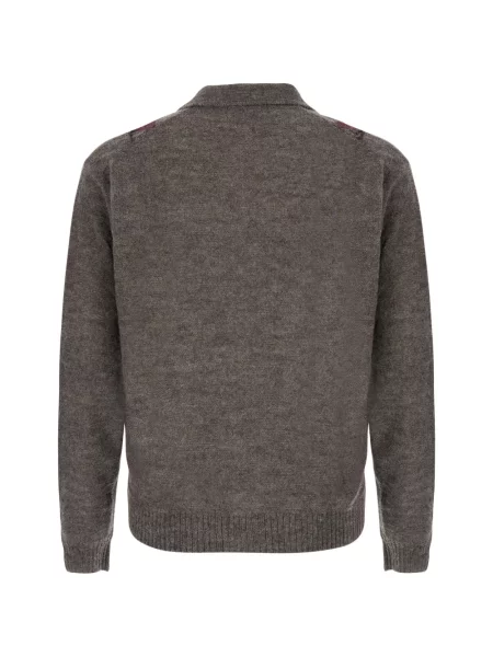 Cardigan Coor cu model argyle maro