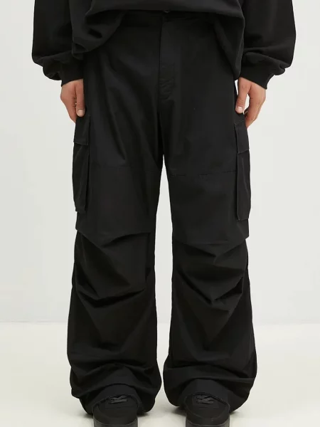 Pantaloni de 'Overtime' Cargo Pants cu fit cargo negru