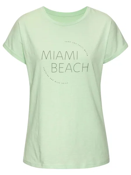 VIVANCE Tricou verde mentă negru