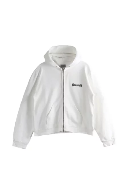 Hanorac cu glugă Balenciaga cu imagine alb
