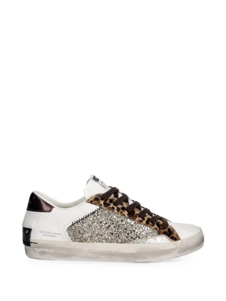 Sneakerși Crime London zdrențuiți alb