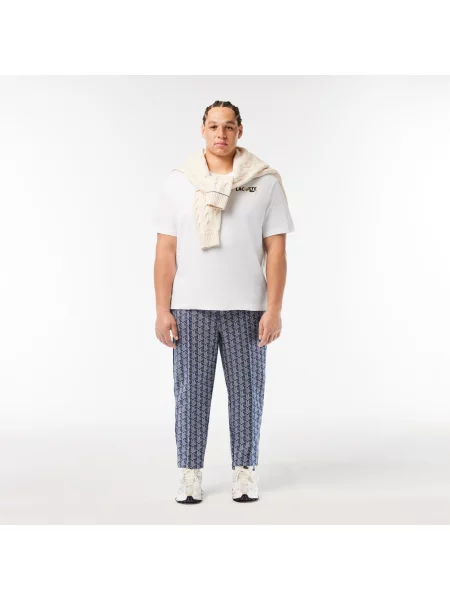 Lacoste футболка чоловіча з принтом біла