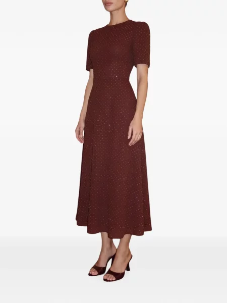 Stras rochie midi Post Meridiem maro
