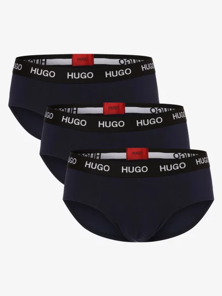 HUGO Slipy pakowane po 3 szt. Mężczyźni M niebieski