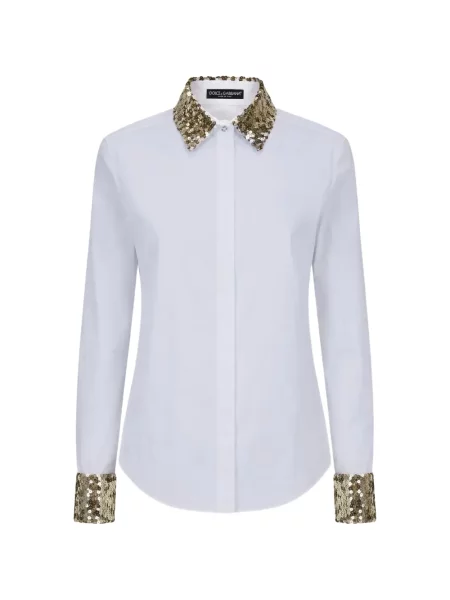 Lung top Dolce & Gabbana cu mâneci lungi alb