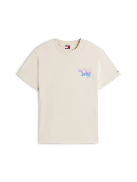 Tommy Jeans Tricou crem / deschis / roz albastru