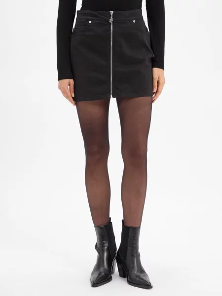 HUGO BLUE spódniczka mini Rasalsa Kobiety Jeansy jednolity 34 czarny