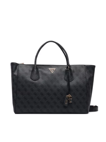 Guess Torebka Marissa Logo ciemny szary