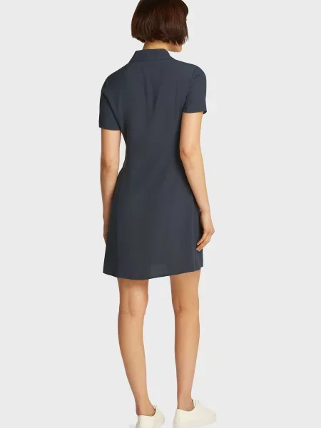 Костюмна джинсова сукня Calvin Klein Jeans а-силуету синя