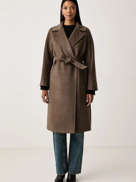 Weekend Max Mara palton pentru femei din lână WKDRESINA maro