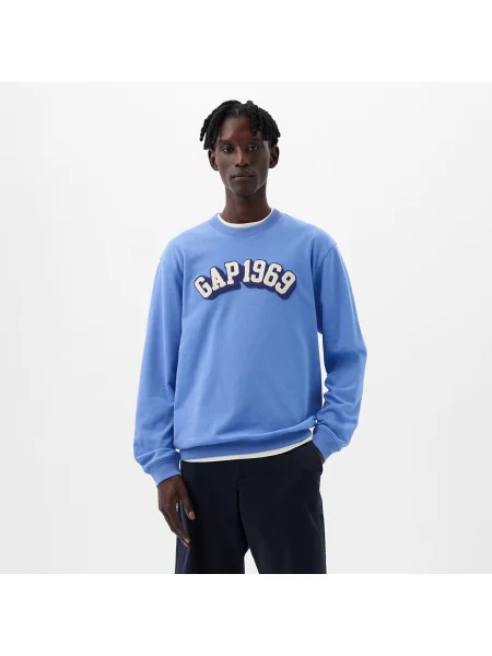 Mikina GAP Logo Crewneck cabana blue modrá