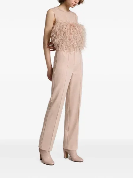 Top Alberta Ferretti cu pene roz