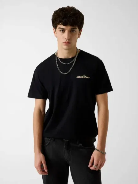 Guess Jeans Tricou WEST COAST HOTEL negru