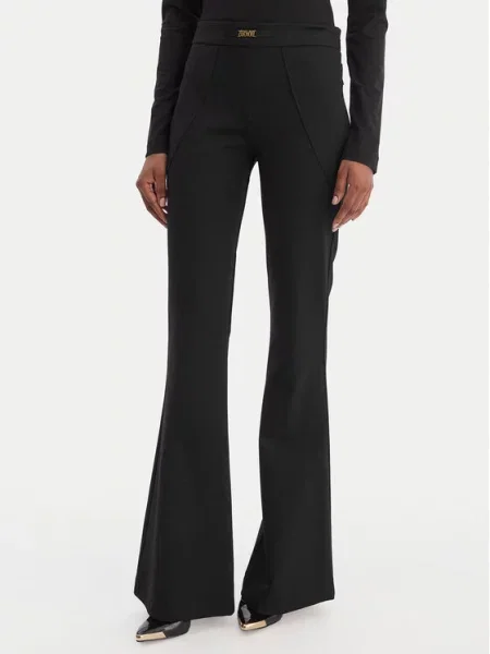 Versace Jeans Couture Hlače iz tkanine Flare Fit črna