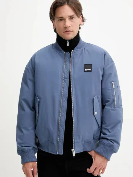 Яке бомбър Karl Lagerfeld Jeans зимен модел синьо