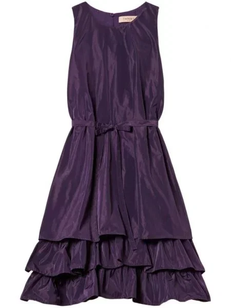 Rochie Twinset cu volane de costum violet