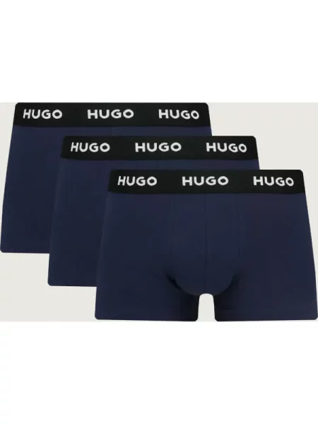 HUGO Boxeri bleumarin / negru alb