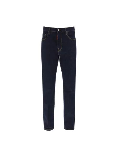 Jeansy Dsquared2 z logo niebieskie