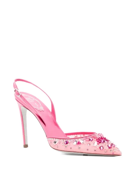 Pantofi cu toc Rene Caovilla slingback roz