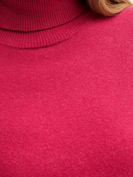 Дитячий светр з додаванням вовни United Colors of Benetton легкий гольф рожевий