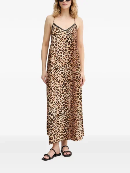 Rochie maxi Lola_casademunt cu imagine cu model leopard
