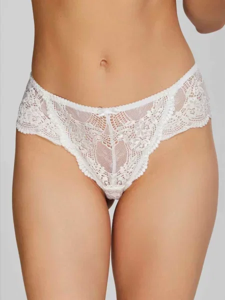 Кружевные трусики бразилиана BRAZILIANA LACE білі