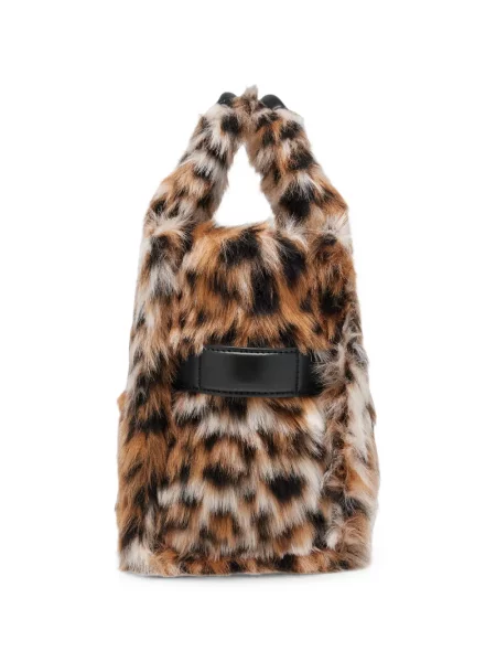 Geantă shopper Marc Jacobs cu blană maro