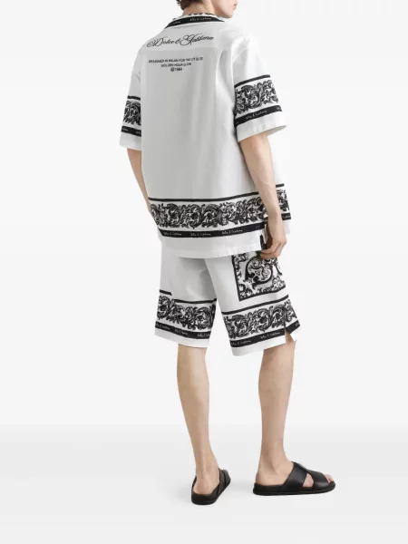 Pantaloni scurți Dolce & Gabbana cu imagine alb