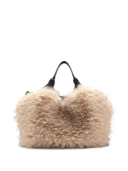 Remenčić shopper torbica Gianni Chiarini s krznom