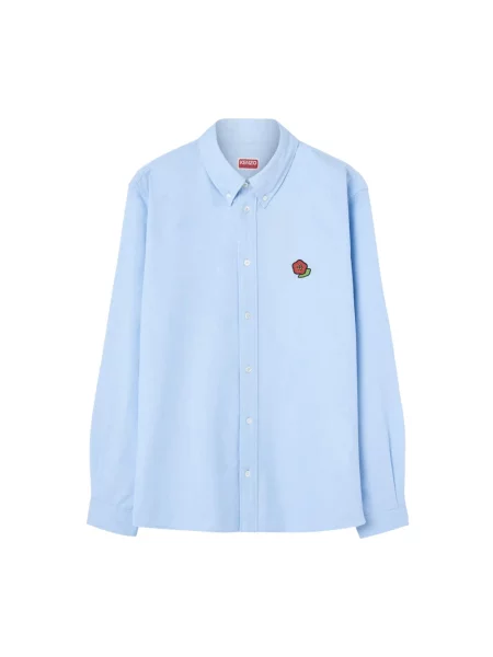 Kenzo koszula relaxed z kołnierzykiem button-down niebieski