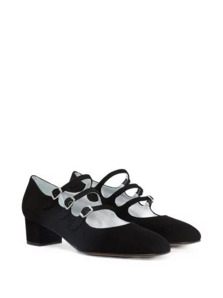 Pantofi cu toc Carel Paris cu bretele negru