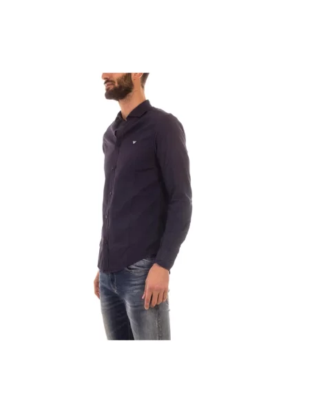 Koszula dżinsowa Armani Jeans casual niebieska