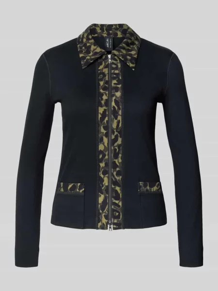 Kardigan z wykładanym kołnierzem Marc Cain czarny