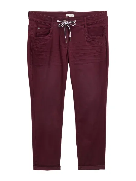 TOM TAILOR Pantaloni bordeaux roșu