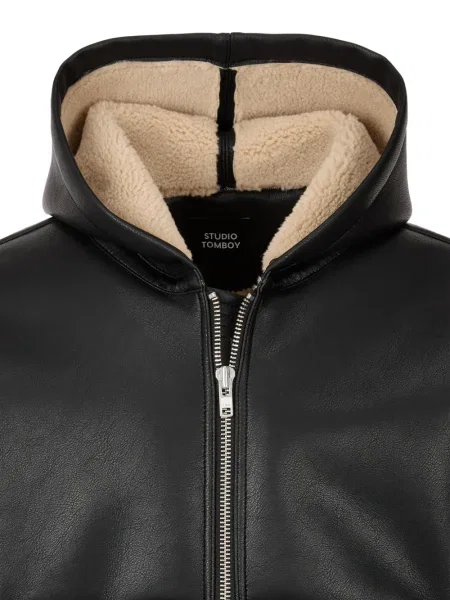 Geanta de piele Studio Tomboy cu glugă negru