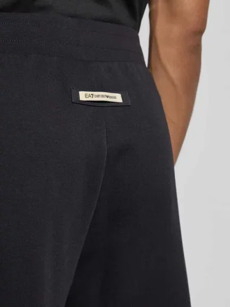 Szorty z elastycznym pasem Ea7 Emporio Armani czarne
