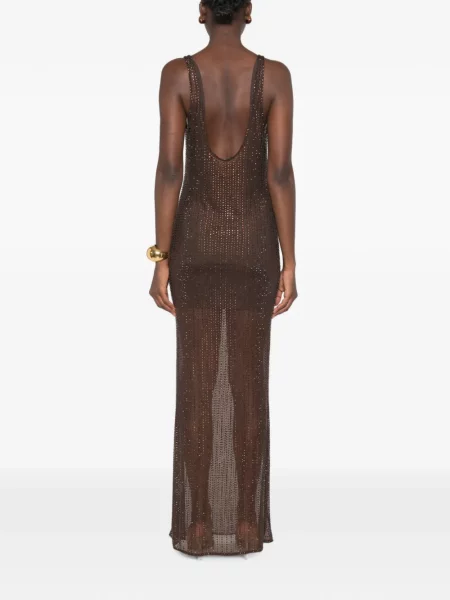 Rochie maxi Venuja cu paiete maro