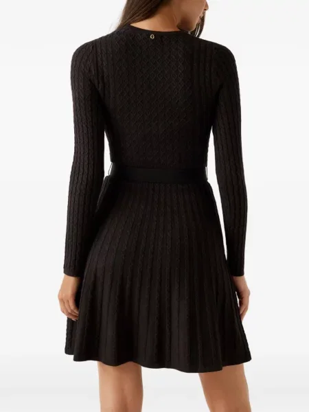 Cu centură rochie Guess tricotate maro