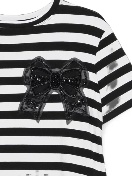 Tricou Parlor cu funde alb