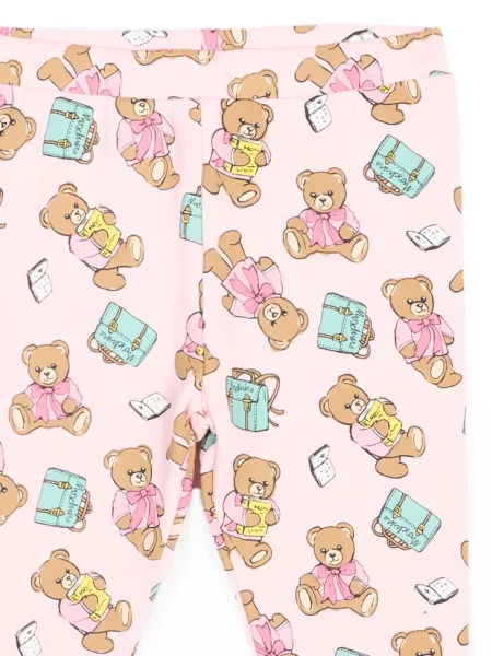 Legginsy dziecięce Moschino różowe